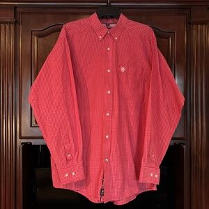 ARIAT PRO MENS SIZE LARGE LONG SLEEVE BUTTON DOWN SHIRT